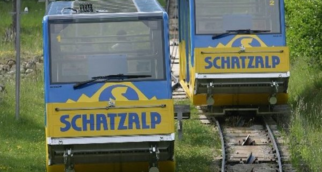 Schatzalp-Bahn mit Trassee Schatzalp-Bahn mit Trassee