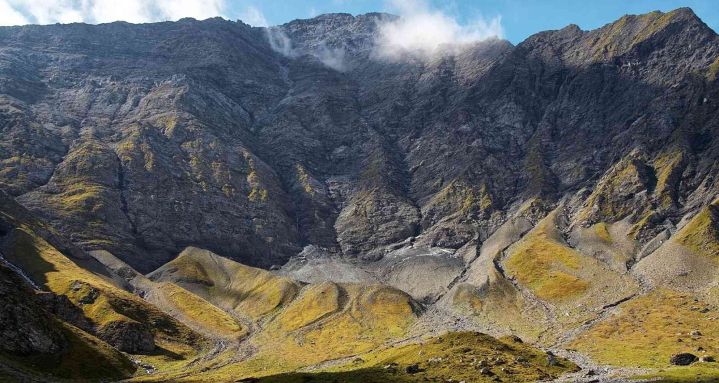 Bachschuttkegel nahe der Alp Foo Bachschuttkegel nahe der Alp Foo
