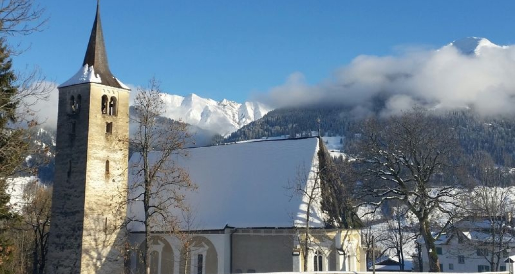 Kirche Sogn Vintschegn, Winter Kirche Sogn Vintschegn, Winter