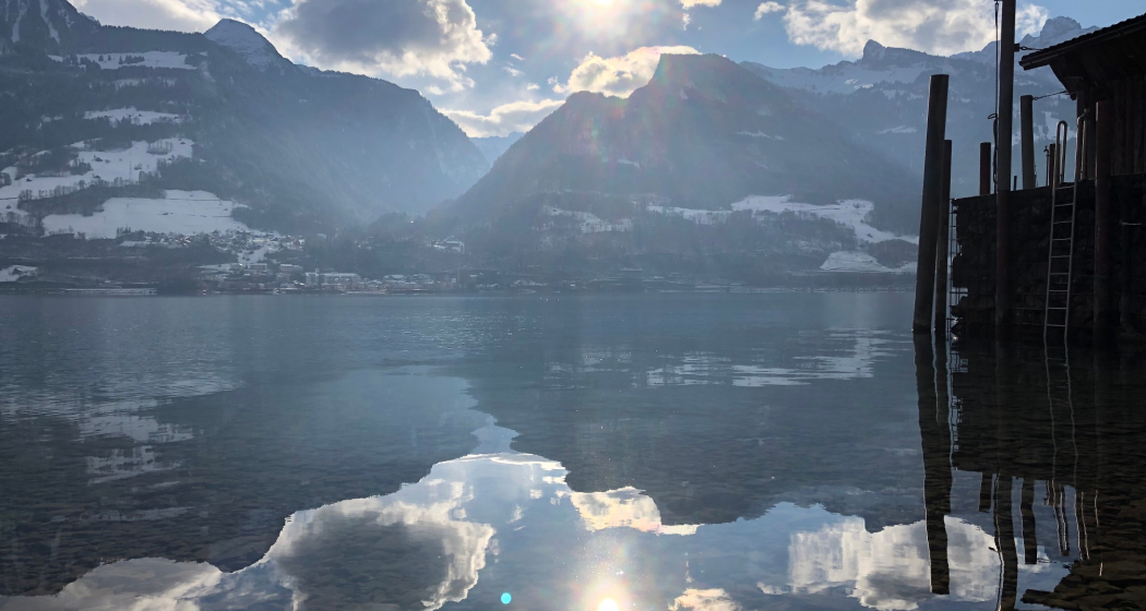 Sonnenbänkli Quinten Aussicht Hafen Sonnenbänkli Quinten Aussicht Hafen