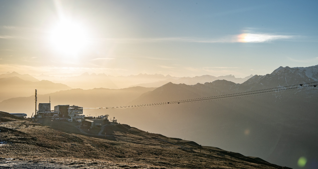 Crap Sogn Gion, im Morgenlicht Crap Sogn Gion, im Morgenlicht