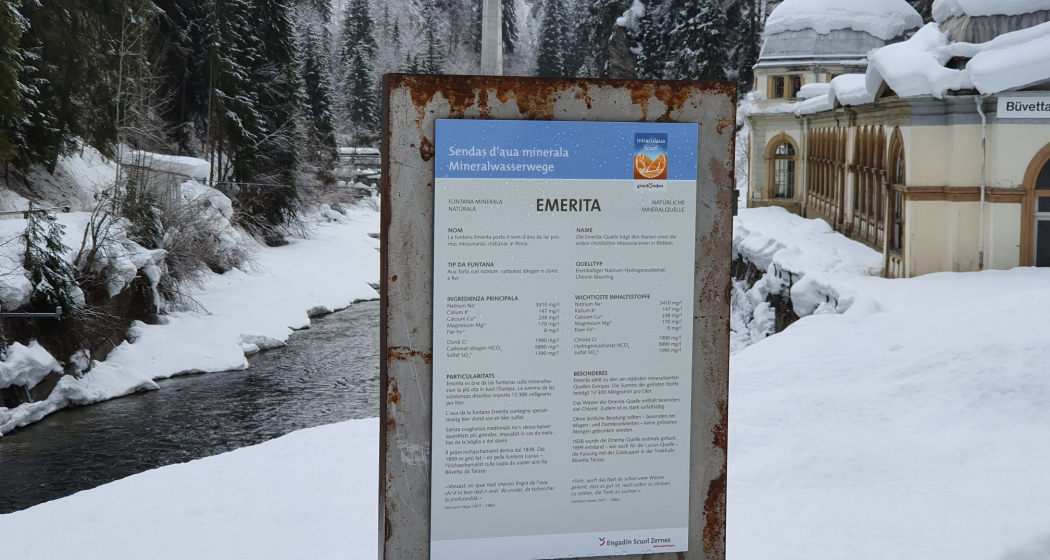 Informationstafel der Emerita-Quelle Informationstafel der Emerita-Quelle