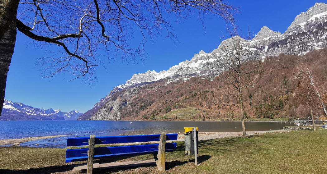 Blick auf den Walensee und die Churfirsten Blick auf den Walensee und die Churfirsten