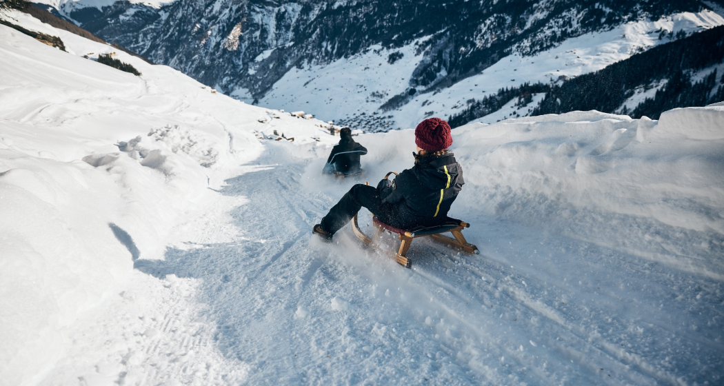 Schlitteln von Gadastatt nach Leis Schlitteln von Gadastatt nach Leis