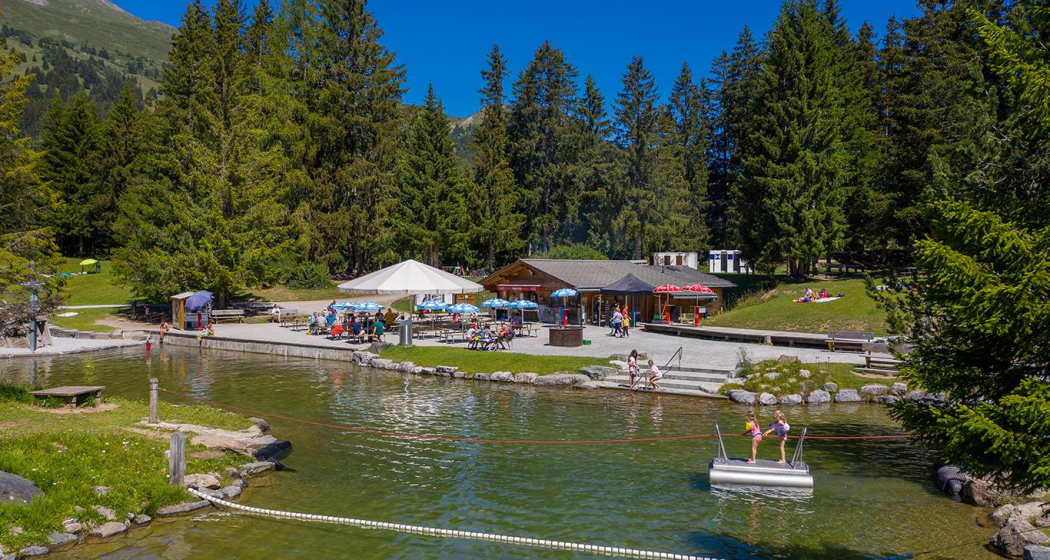Kiosk Lido im Sommer in Lenzerheide Kiosk Lido im Sommer in Lenzerheide