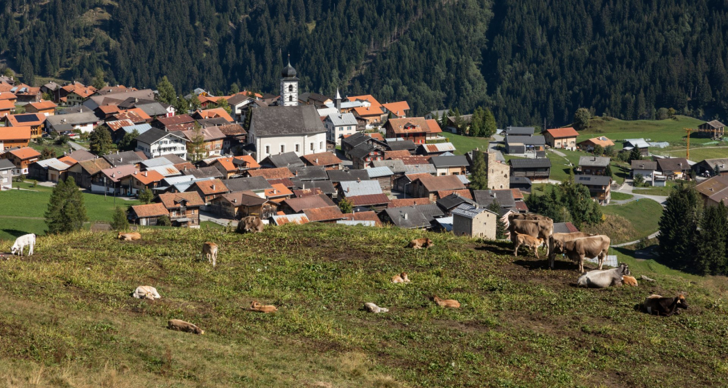 Lumbrein kurz nach dem Start Lumbrein kurz nach dem Start