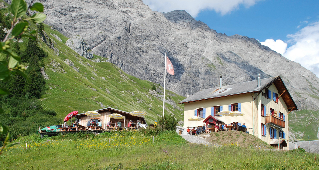 Terrasse Schesaplanahütte Terrasse Schesaplanahütte