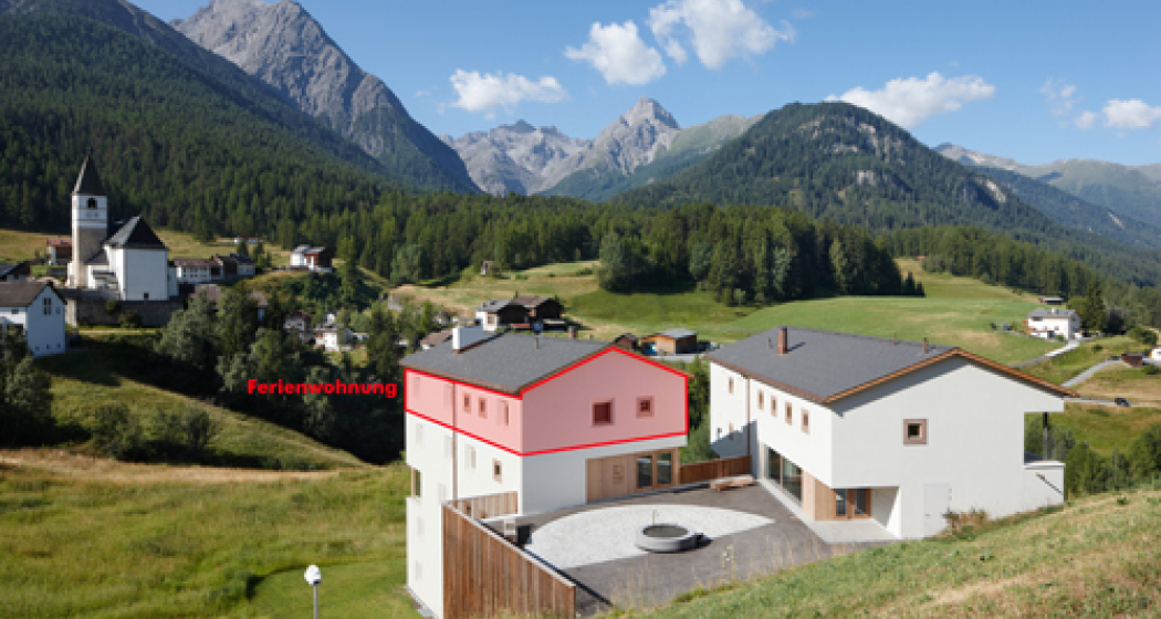 Aussicht auf das Engadiner Bergpanorama Aussicht auf das Engadiner Bergpanorama