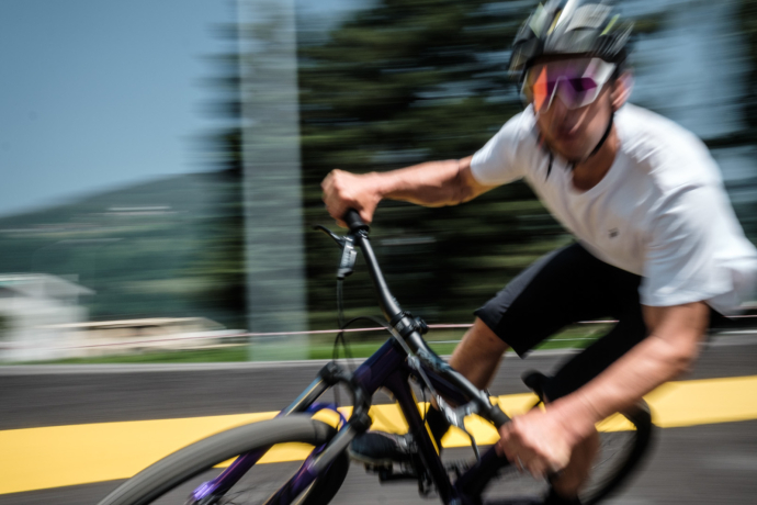 Fahrradfahrer Pumptrack Fahrradfahrer Pumptrack