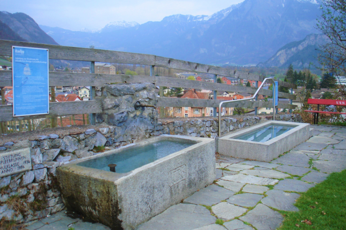 Kneipp facility Sargans with herb garden Kneipp facility Sargans with herb garden